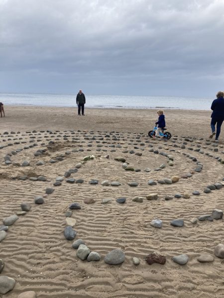 Portobello Beach Labyrinth Creation